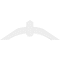 Ekena Millwork Archdale Architectural Grade PVC Gable Bracket, 36"W x 12"H x 2"D x 4"F, 8/12 Pitch GBP036X12X0204ARC00 - alternate 2